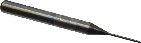 OSG - 0.8mm Diam, 0.6mm LOC, 2 Flute Solid Carbide Ball End Mill - WXL Finish, Single End, 45mm OAL, 4mm Shank Diam, Spiral Flute - Eagle Tool & Supply