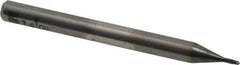OSG - 1mm Diam, 0.8mm LOC, 2 Flute Solid Carbide Ball End Mill - WXL Finish, Single End, 45mm OAL, 4mm Shank Diam, Spiral Flute - Eagle Tool & Supply