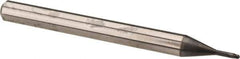 OSG - 1mm Diam, 0.8mm LOC, 2 Flute Solid Carbide Ball End Mill - WXL Finish, Single End, 45mm OAL, 4mm Shank Diam, Spiral Flute - Eagle Tool & Supply