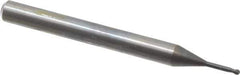 OSG - 1mm Diam, 0.8mm LOC, 2 Flute Solid Carbide Ball End Mill - WXL Finish, Single End, 45mm OAL, 4mm Shank Diam, Spiral Flute - Eagle Tool & Supply