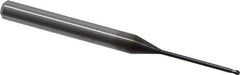 OSG - 1mm Diam, 0.8mm LOC, 2 Flute Solid Carbide Ball End Mill - WXL Finish, Single End, 50mm OAL, 4mm Shank Diam, Spiral Flute - Eagle Tool & Supply