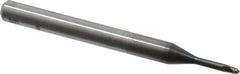 OSG - 1.5mm Diam, 1.2mm LOC, 2 Flute Solid Carbide Ball End Mill - WXL Finish, Single End, 45mm OAL, 4mm Shank Diam, Spiral Flute - Eagle Tool & Supply