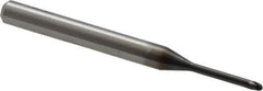 OSG - 1.5mm Diam, 1.2mm LOC, 2 Flute Solid Carbide Ball End Mill - WXL Finish, Single End, 45mm OAL, 4mm Shank Diam, Spiral Flute - Eagle Tool & Supply