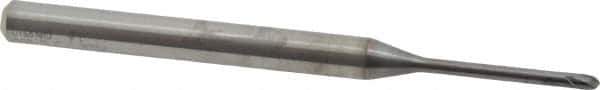 OSG - 1.5mm Diam, 1.2mm LOC, 2 Flute Solid Carbide Ball End Mill - WXL Finish, Single End, 55mm OAL, 4mm Shank Diam, Spiral Flute - Eagle Tool & Supply
