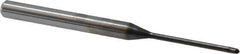 OSG - 1.5mm Diam, 1.2mm LOC, 2 Flute Solid Carbide Ball End Mill - WXL Finish, Single End, 55mm OAL, 4mm Shank Diam, Spiral Flute - Eagle Tool & Supply