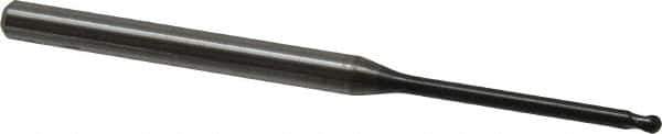 OSG - 2mm Diam, 1.6mm LOC, 2 Flute Solid Carbide Ball End Mill - WXL Finish, Single End, 65mm OAL, 4mm Shank Diam, Spiral Flute - Eagle Tool & Supply