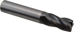 OSG - 1/2", 4 Flute, Single End, Solid Carbide, 0.045" Corner Radius End Mill - 3" OAL, 30° Helix, Right Hand Flute, 1" LOC, Right Hand Cut - Eagle Tool & Supply