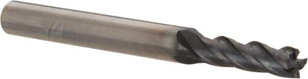 OSG - 5/32", 9/16" LOC, 3/16" Shank Diam, 2" OAL, 4 Flute, Solid Carbide Square End Mill - Single End, WXL Finish, Spiral Flute, 30° Helix, Centercutting, Right Hand Cut, Right Hand Flute, Series 3604 - Eagle Tool & Supply