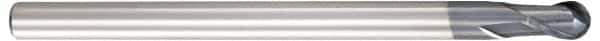 OSG - 1/4" Diam, 1/4" LOC, 2 Flute Solid Carbide Ball End Mill - WXL Finish, Single End, 3" OAL, 1/4" Shank Diam, Spiral Flute - Eagle Tool & Supply