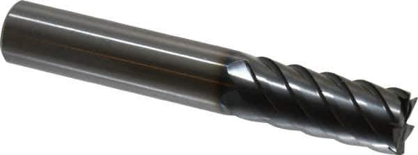 OSG - 5/8", 1-1/2" LOC, 5/8" Shank Diam, 4" OAL, 6 Flute, Solid Carbide Square End Mill - Single End, WXS Finish, Spiral Flute, 45° Helix, Centercutting, Right Hand Cut, Right Hand Flute, Series 4440 - Eagle Tool & Supply