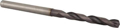 Value Collection - 1/4" 140° Solid Carbide Jobber Drill - TiAlN Finish, Right Hand Cut, Spiral Flute, Straight Shank, 4-19/64" OAL, Standard Point - Eagle Tool & Supply
