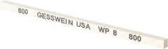 Made in USA - 800 Grit Aluminum Oxide Square Polishing Stone - Super Fine Grade, 5/32" Wide x 4" Long x 5/32" Thick - Eagle Tool & Supply