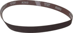 Norton - 1" Wide x 30" OAL, 80 Grit, Aluminum Oxide Abrasive Belt - Aluminum Oxide, Medium, Coated, X Weighted Cloth Backing, Series R283 - Eagle Tool & Supply