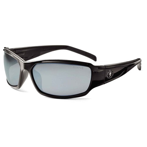 Thor Silver Mirror Lens Black Safety Glasses - Eagle Tool & Supply