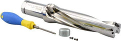 Iscar - 6-1/2" Max Drill Depth, 4xD, 1-5/8" Diam, Indexable Insert Drill - 2 Inserts, 1-1/2" Shank Diam, Straight Shank - Eagle Tool & Supply