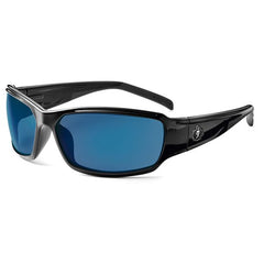 Thor Blue Mirror Lens Black Safety Glasses - Eagle Tool & Supply