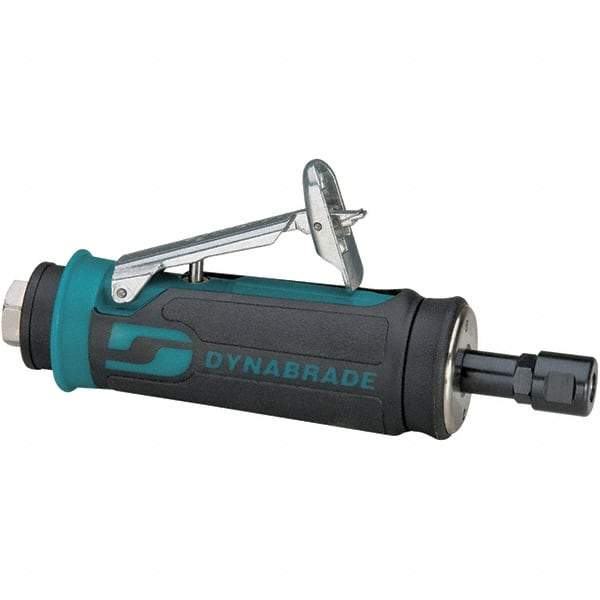 Dynabrade - 1/4" Collet, Straight Handle, Air Angle Die Grinder - 30,000 RPM, Rear Exhaust, 27 CFM, 0.4 hp, 90 psi, 1/4 NPT Inlet - Eagle Tool & Supply