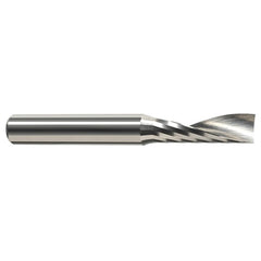 End Mills for Plastics - Single Flute - 0.1250″ (1/8″) Cutter Diameter × 0.6250″ (5/8″) Length of Cut Carbide Square Upcut End Mill for Plastic, 1 Flute - Exact Industrial Supply