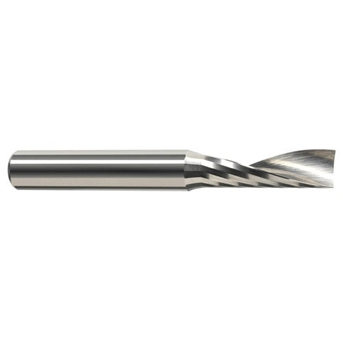 End Mills for Plastics - Single Flute - 0.0781″ (5/64″) Cutter Diameter × 0.4060″ (13/32″) Length of Cut Carbide Square Upcut End Mill for Plastic, 1 Flute - Exact Industrial Supply