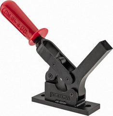 De-Sta-Co - 1,299 Lb Holding Capacity, Horizontal Handle, Manual Hold Down Toggle Clamp - 69° Handle Movement, 90° Bar Opening, Solid Bar, Flanged Base, Oxide Finish, Forged Alloy Steel - Eagle Tool & Supply