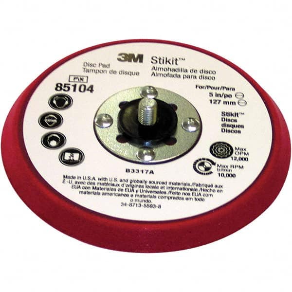 3M - Disc Backing Pads Backing Pad Type: Disc Pad Pad Diameter (Inch): 5 - Eagle Tool & Supply