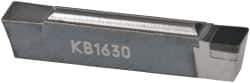 Kennametal - 0600A4 EST Grade KB1630, 0.236" Cutting Width PCBN Grooving & Turning Insert - 0.138" Max Depth of Cut, Neutral, 0.031" Corner Radius, Uncoated - Eagle Tool & Supply