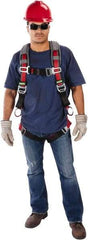 MSA - 310 Lb Capacity, Size X-Large, Full Body Vest Harness - Webbing, Quick-Connect Leg Straps, Quick-Connect Chest Strap, Full Body Protection - Eagle Tool & Supply