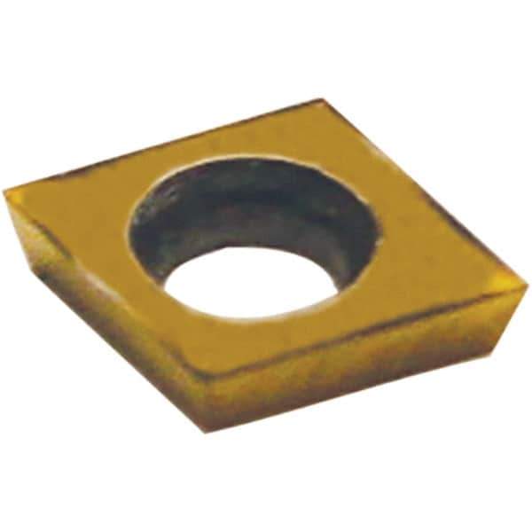 Tool-Flo - CDCD505 Grade GP22R Carbide Boring Insert - TiN Finish, Diamond, 0.04" Thick, 0.007" Corner Radius - Eagle Tool & Supply