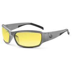 Thor Yellow Lens Matte Gray Safety Glasses - Eagle Tool & Supply