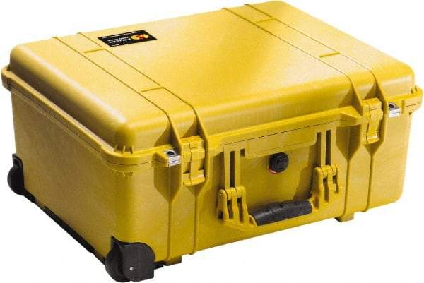 Pelican Products, Inc. - 17-59/64" Wide x 10-27/64" High, Clamshell Hard Case - Yellow, Polyethylene - Eagle Tool & Supply