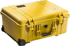 Pelican Products, Inc. - 17-59/64" Wide x 10-27/64" High, Clamshell Hard Case - Yellow, Polyethylene - Eagle Tool & Supply