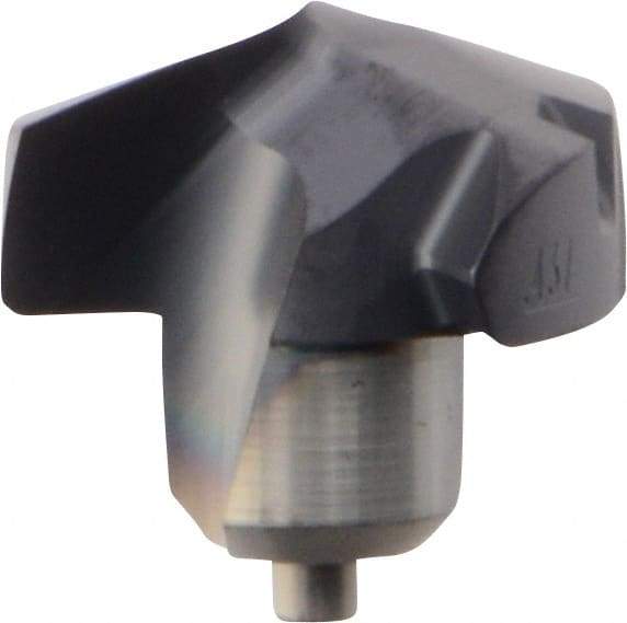 Kennametal - Series KenTIP, 11.11mm Diam Grade KCP15 140° Replaceable Drill Tip - Carbide, AlTiN Finish, L Seat Size - Eagle Tool & Supply