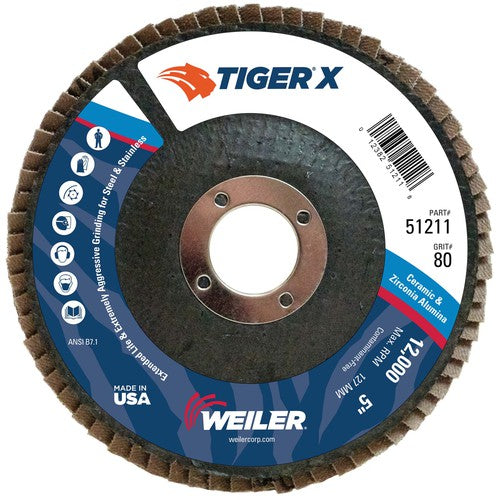 5 × 7/8 ARBOR 80X FLAP DISC - Eagle Tool & Supply