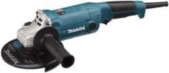 Makita - 6" Wheel Diam, 10,000 RPM, Corded Angle & Disc Grinder - 5/8-11 Spindle, 120 Volts, 10.5 Amps - Eagle Tool & Supply