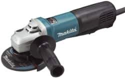 Makita - 5" Wheel Diam, 11,500 RPM, Corded Angle & Disc Grinder - 5/8-11 Spindle, 120 Volts, 13 Amps - Eagle Tool & Supply