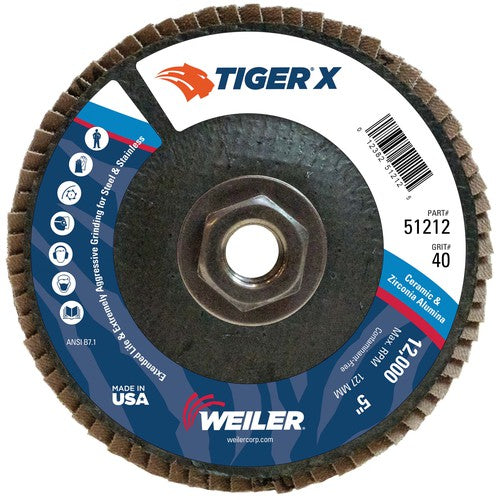 5 × 5/8-11 ARBOR 40X FLAP DISC - Eagle Tool & Supply
