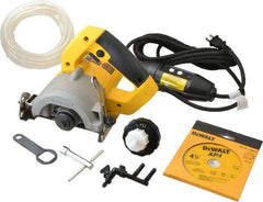 DeWALT - 4-3/8" Blade Diam, Tile Saw - 13,000 RPM, 120 Volts, 10.8 Amps, 20mm Arbor - Eagle Tool & Supply