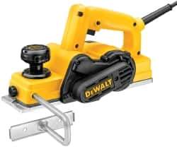 DeWALT - 120 and 240 Volt, 5.5 Amp, 17,000 RPM, Handheld Planer Kit - 1/16 Inch Depth of Cut, 3-1/4 Inch Wide - Eagle Tool & Supply