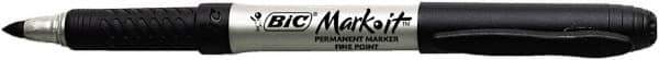 Bic - Black Permanent Marker - Fine Tip, Alcohol Base Ink - Eagle Tool & Supply