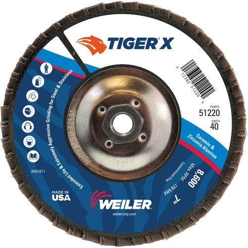 7X5/8-11 ARBOR 40X FLAP DISC - Eagle Tool & Supply