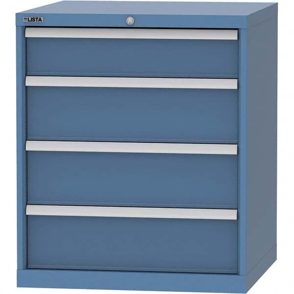 LISTA - 4 Drawer, 45 Compartment Bright Blue Steel Modular Storage Cabinet - Eagle Tool & Supply
