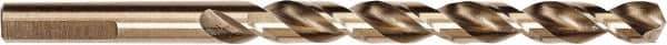 Milwaukee Tool - 5/16" 135° Cobalt Jobber Drill - Bright Finish, Parabolic Flute, 4-1/2" OAL - Eagle Tool & Supply