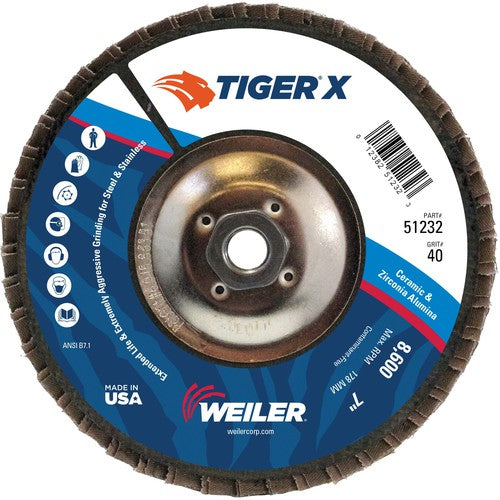 7 × 5/8-11 ARBOR 40X FLAP DISC - Eagle Tool & Supply