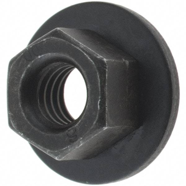 Value Collection - M6x1.00 Steel Washer Hex Nut - 10mm Across Flats, Phosphate Finish - Eagle Tool & Supply