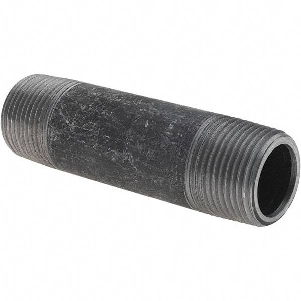 Value Collection - 3/4" Diam x 3-1/2" Long Steel Black Pipe Nipple - Threaded - Eagle Tool & Supply