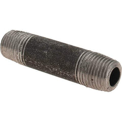 Value Collection - 1/8" Diam x 1-1/2" Long Black Pipe Nipple - Threaded - Eagle Tool & Supply