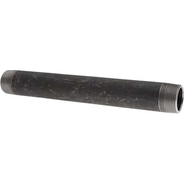 Value Collection - Black Pipe Nipples & Pipe Style: Welded Pipe Size: 1-1/4 (Inch) - Eagle Tool & Supply