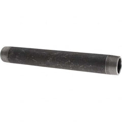 Value Collection - Black Pipe Nipples & Pipe Style: Welded Pipe Size: 1-1/4 (Inch) - Eagle Tool & Supply