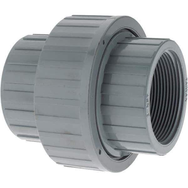 Value Collection - 2" CPVC Plastic Pipe Union with EPDM O-Ring - FIPT x FIPT End Connections - Eagle Tool & Supply