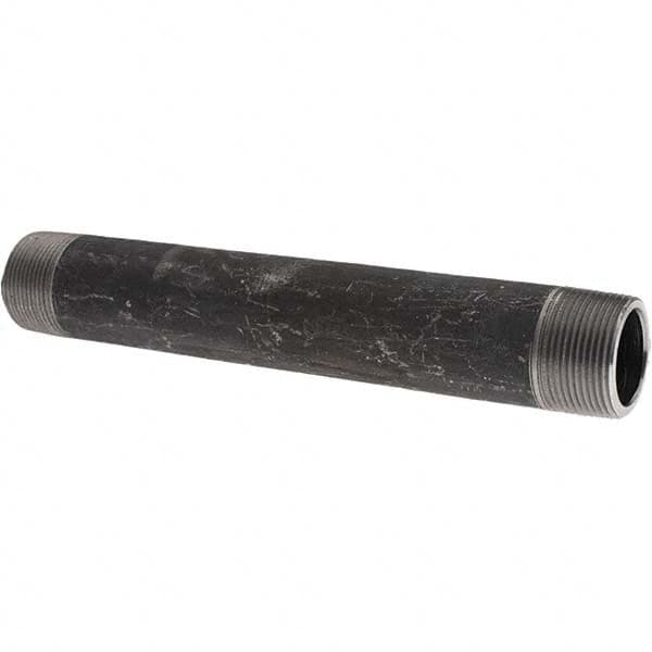 Value Collection - Black Pipe Nipples & Pipe Style: Welded Pipe Size: 1-1/4 (Inch) - Eagle Tool & Supply